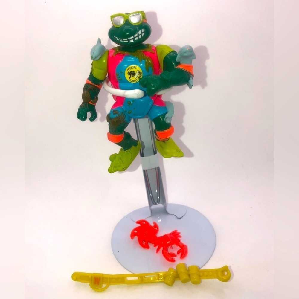 90S TMNT Teenage Mutant Ninja Turtles Mike The Sewer Surfer Near Complete